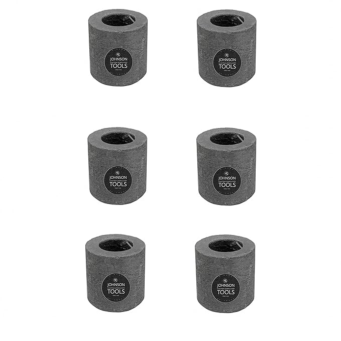 Johnson Tools 50x50mm Carbon Crucible for Casting, Melting, Refining Gold, Silver, Copper, Aluminium, Brass