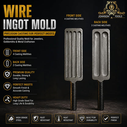 Johnson Tools Casting Sefar Wire Strip Ring Ingot Mold /Dhali reja/Dhalni 6 Sizes for Melting Casting Gold Silver Copper Aluminum Brass (Size - 6")