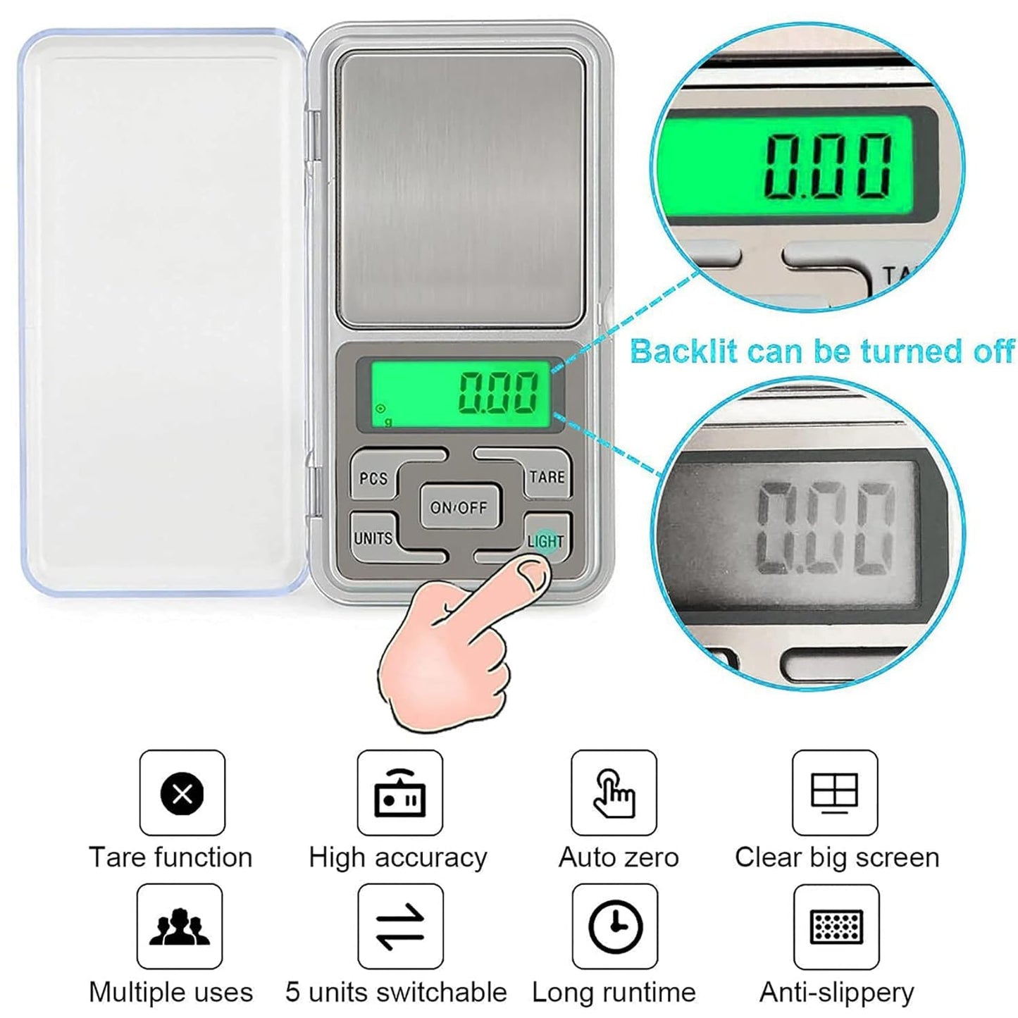 Johnson Tools MH200 Pocket Scale 0.1g to 200gm Capacity for Gold and Silver