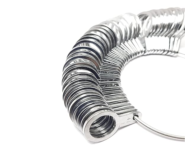 Johnson Tools Made of Brass Handy Ring Finger Sizer for Measuring Unisex Finger Sizes (no 1 to 36) Silver