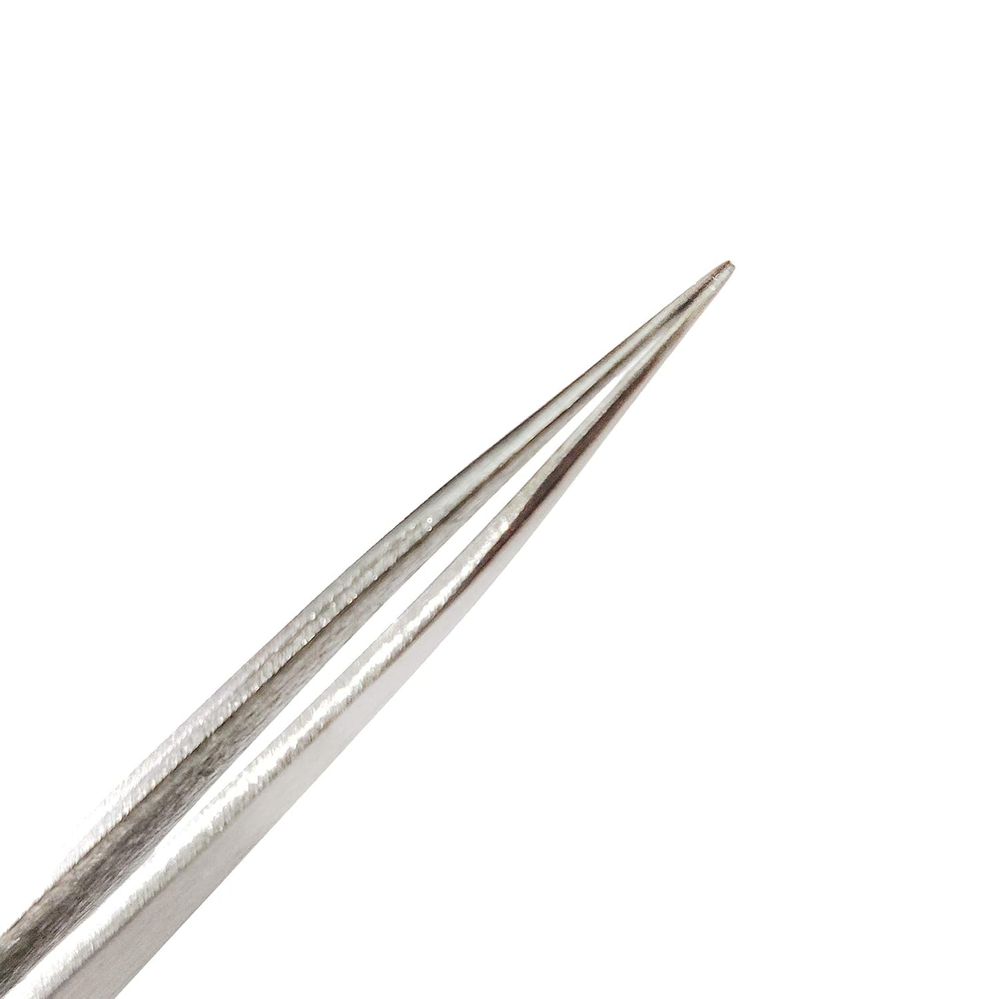 Johnson Tools Set of Straight Tip Stainless Steel Tweezers for Mobile/Gadget/Laptop and Jewelry Repair (Color - Chrome, Set of 10 Pieces)