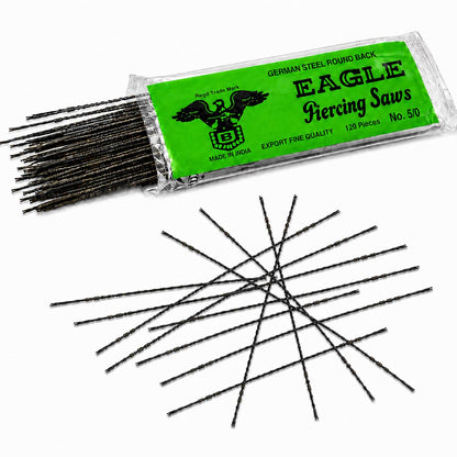 Johnson Tools Pack of 120 Piercing Saw Blades For Jeweler's Fix and Adjustable Hand Saw Frames