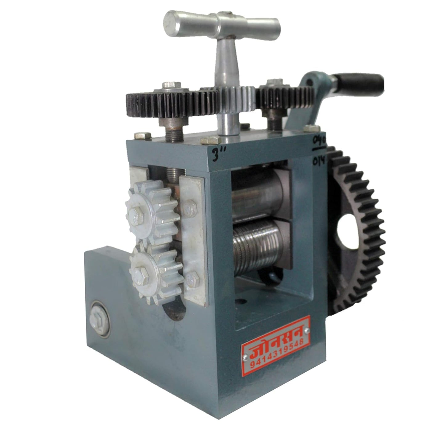 Johnson Tools 3" Marwari and Rajwari Lining Design Rolling Mill Machine For Gold and Silver Wire Designing Works