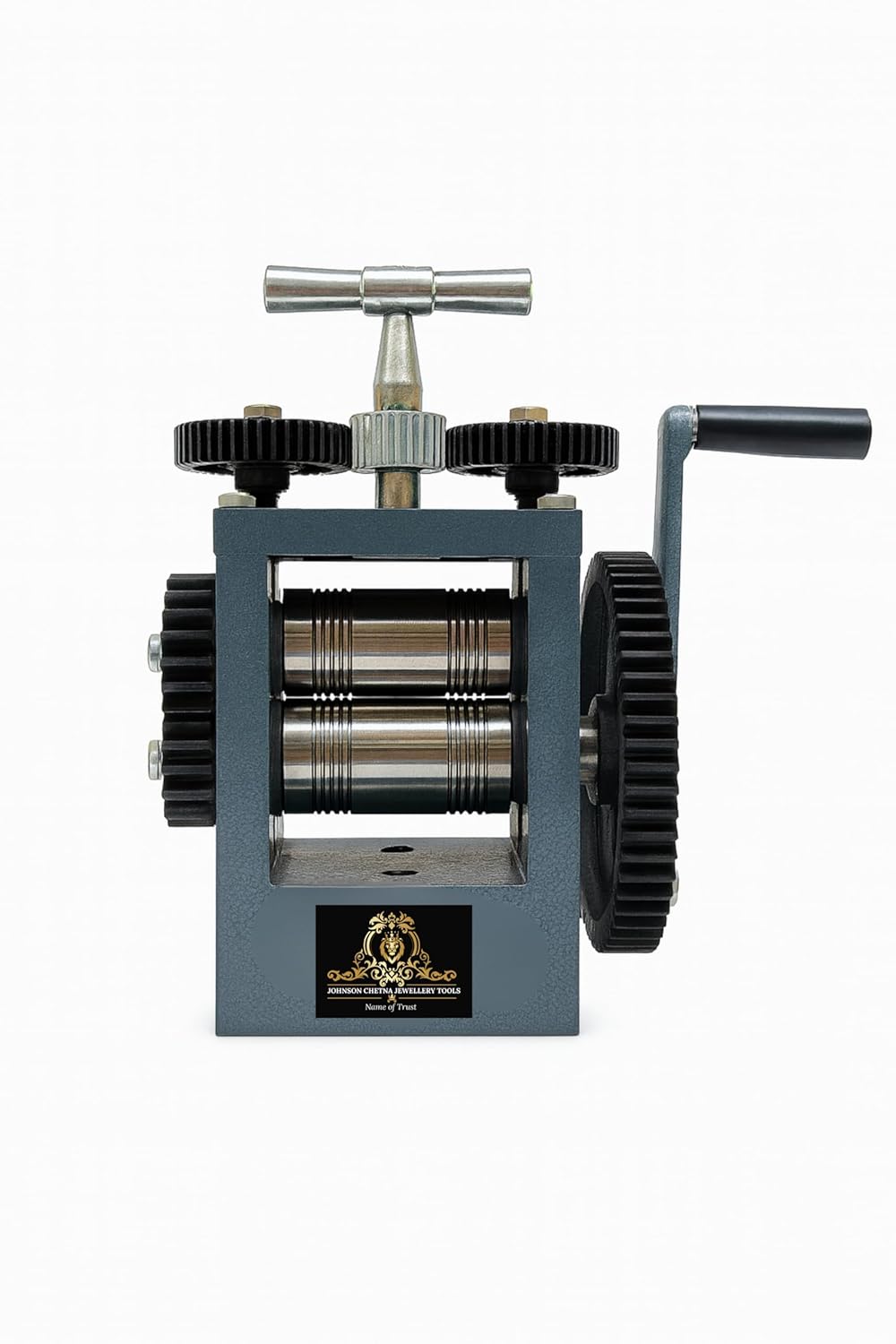 Johnson Tools 3.5 Inches Rolling Mill or Tar Patti Machine Tool for Gold Wire and Sheet Thining or Jewellery Making (Handle Included)
