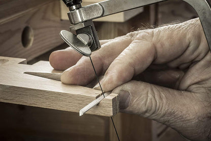 Johnson Tools Chrome Adjustable Coping Hand Saw with 120 Piece Blades For Gold and Silver and Other Art n Craft Use (75mm Inner Height)