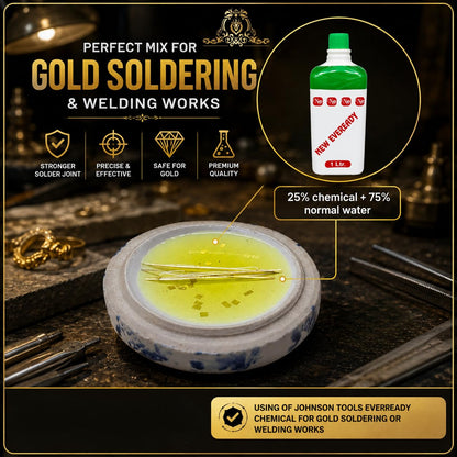 Johnson Tools Eveready Gold Soldering or Welding Liquid Chemical Liquid Borax Water Flux Water (1L)