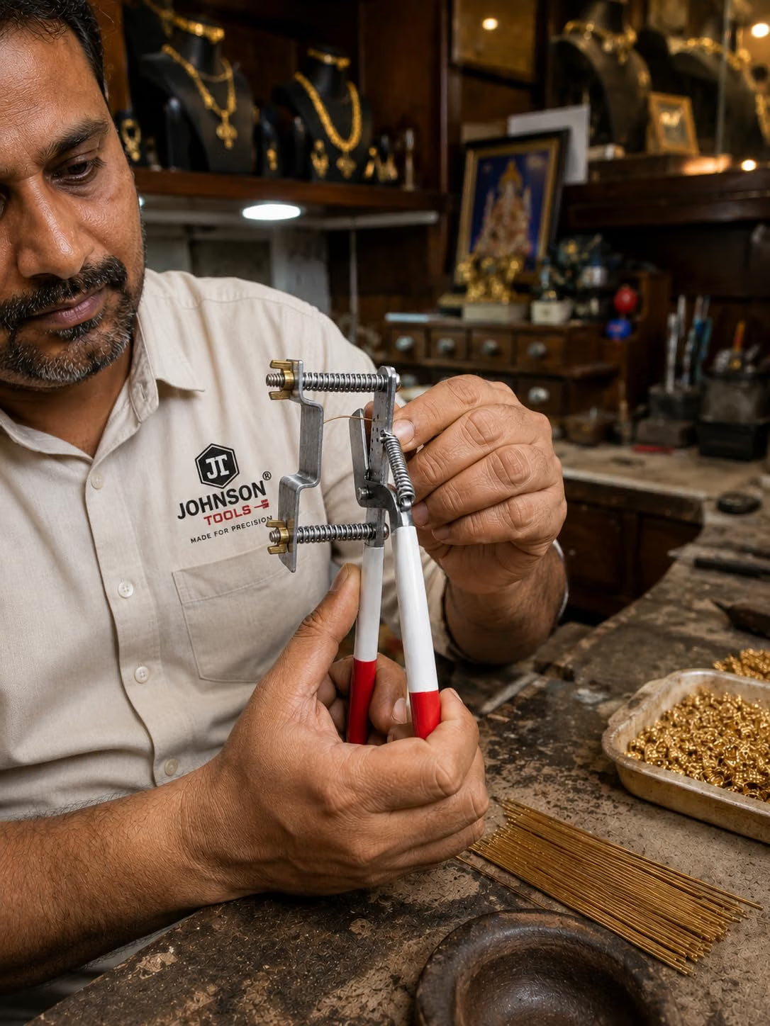 Johnson Tools Multipurpose Wire and Strap Sizer Cutter for Cutting Gold and Silver Wires and Straps