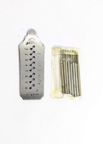 Johnson Tools Micro Tap and Die Plate (1.0‑1.8 mm, 8 Holes) Buff‑Polished Steel Thread Maker for Gold, Silver Jewellery wires and Pipes