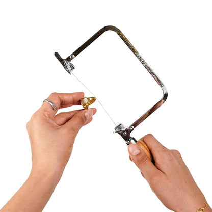 Johnson Tools Aven jewelers Hand Saw Frame with 120pcs of Blades and 2 Extra Adjustable Thumb Screws for Gold, Platinum, Silver and Other Metal Cutting Works