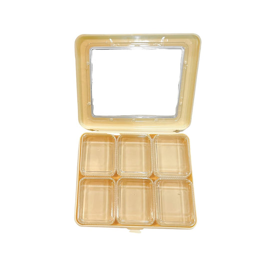 Johnson Tools Multi Utility 6 Removable Rectangular Small Containers or Storage Box Organizer with Glass