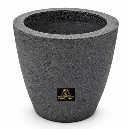 Johnson Tools Clay Graphite Crucible Pot 1.5 Size (2.3kg Approx) for High Temperature Melting, Casting Refining Gold, Silver, Copper, Brass and Aluminium Metal - Electric or Gas Furnace