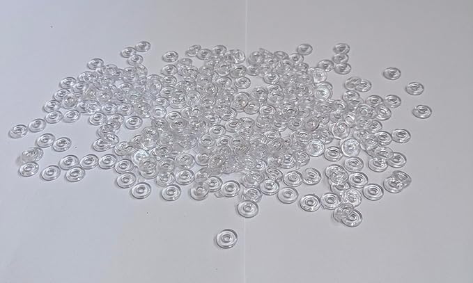 Johnson Tools Flat Clear Plastic Ear Back Stoppers/Push Buttons/Findings Stud Earring Plugs for Gold and Silver Earrings