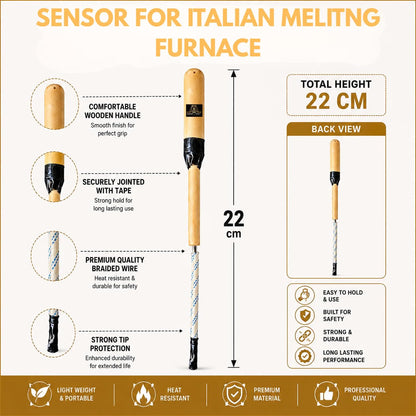 Johnson Tools Long Thermo Cuple Sensor for Italian Model Electronic Melting Furnaces (With Cap)