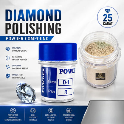 Johnson Tools Diamond Polish Powder Compound of 25 Carats for Tool Jewellery Jems and Metal