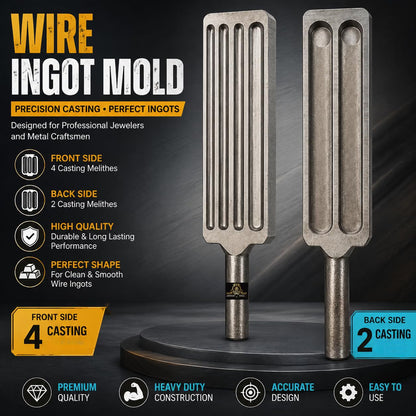 Johnson Tools Casting Sefar Wire Ingot Mold/Dhali reja 6 Sizes for Melting Casting Gold Silver Copper Aluminum Brass (Size - 8")