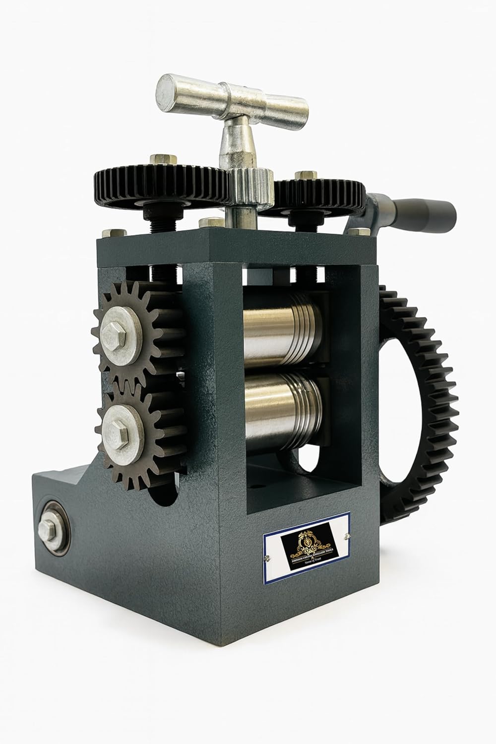 Johnson Tools 3.5 Inches Rolling Mill or Tar Patti Machine Tool for Gold Wire and Sheet Thining or Jewellery Making (Handle Included)