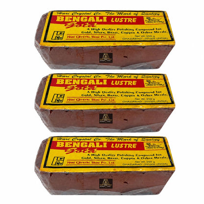 Johnson Tools Metal Polishing Bengali Compound Lustre Bar for Polishing Cleaning Abrasive Finishing Stropping Buffing on Copper, Brass, Silver, Gold, Platinum