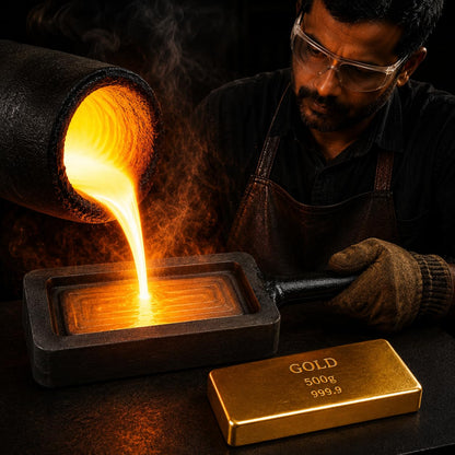 Johnson Tools Biscuit Ingot Mold For Making 500gram Gold and Silver Biscuit/Cadbury