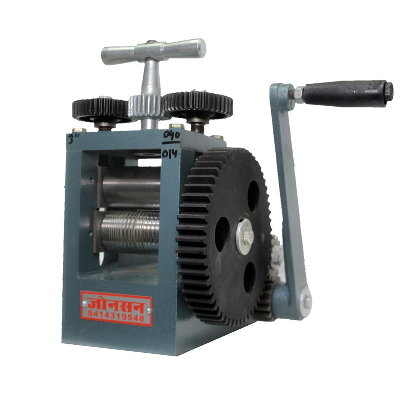 Johnson Tools 3" Marwari and Rajwari Lining Design Rolling Mill Machine For Gold and Silver Wire Designing Works