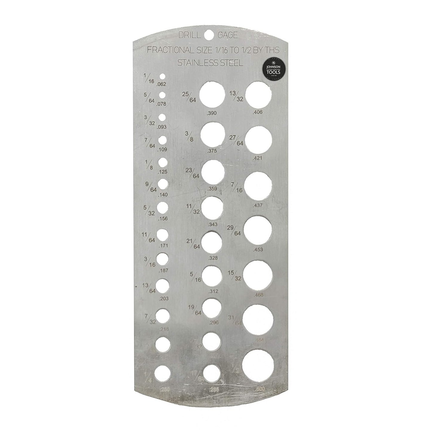 Johnson Tools Stainless Steel Ball Gauge/Multipurpose Gauge Can Measure from 0.062 to 0.500 (1/16 to 1/2)