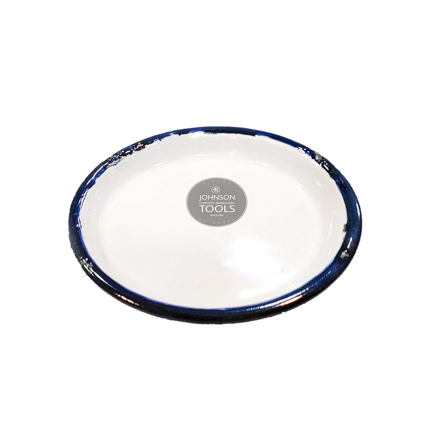 JOHNSON TOOLS Small Enamel Plate/Enamelware Plate (Flat) for Gold and Silver Jewellery, Surgical and Food Works