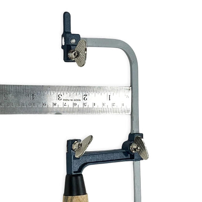 Johnson Tools Adjustable Coping Hand Saw with 120 Piece Blades For Gold and Silver and Other Art n Craft Use (75mm Inner Height), Hand powered