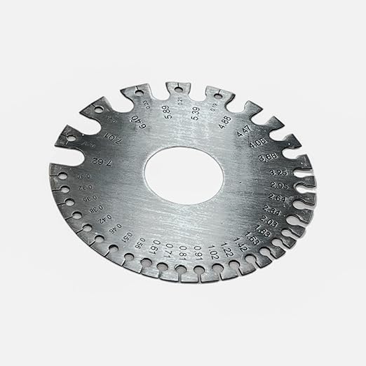 Johnson Tools Stainless Measuring Wire Gauge Round (Silver, Size 1 to 36)
