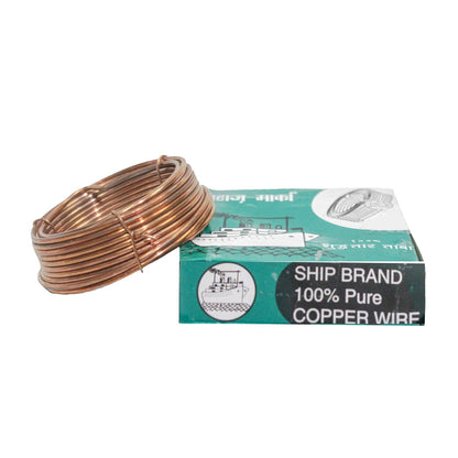 Johnson Tools Pure Shiny Bare Copper Wire of 14 Gauge (2.30 mm) for Jewellery Making, Beading Wire, Craft Work, Earthing, Flower Making, Hobby Crafts and School Crafts Project (5.15 meters approx)