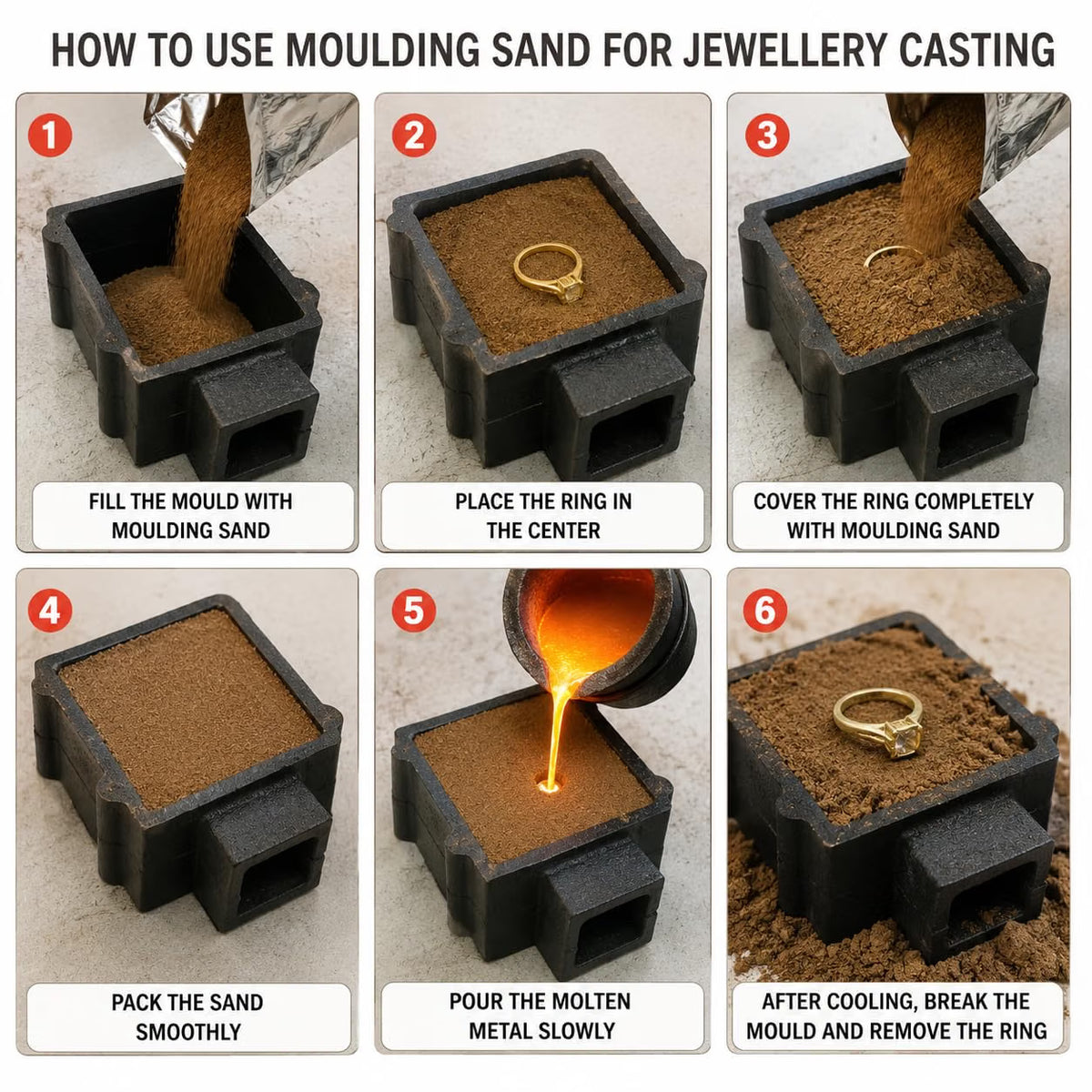 Johnson Tools Molding Sand for Jewellery Casting/Jewellery Making or Other Metal Casting