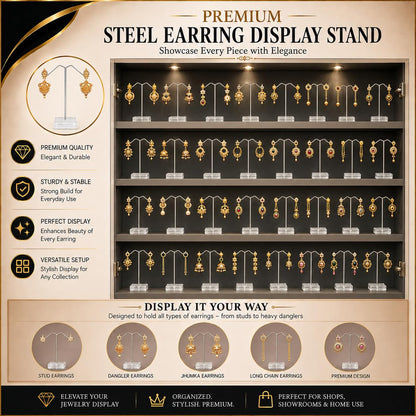 Johnson Tools Metal Earring Stand Holder For Showcasing Ear-ring Jewelry