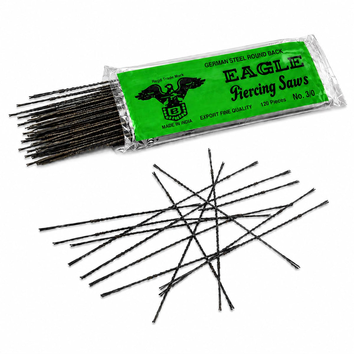 Johnson Tools Pack of 120 Piercing Saw Blades For Jeweler's Fix and Adjustable Hand Saw Frames