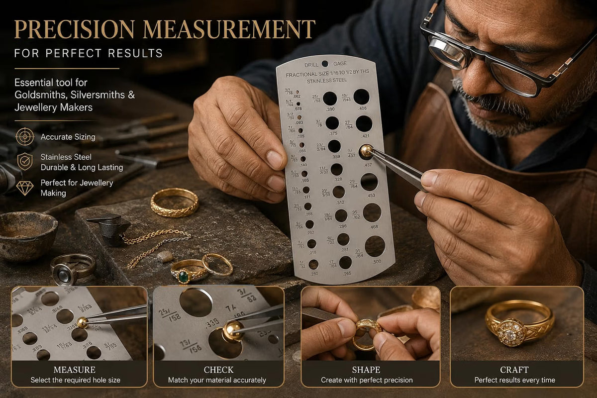 Johnson Tools Stainless Steel Ball Gauge/Multipurpose Gauge Can Measure from 0.062 to 0.500 (1/16 to 1/2)