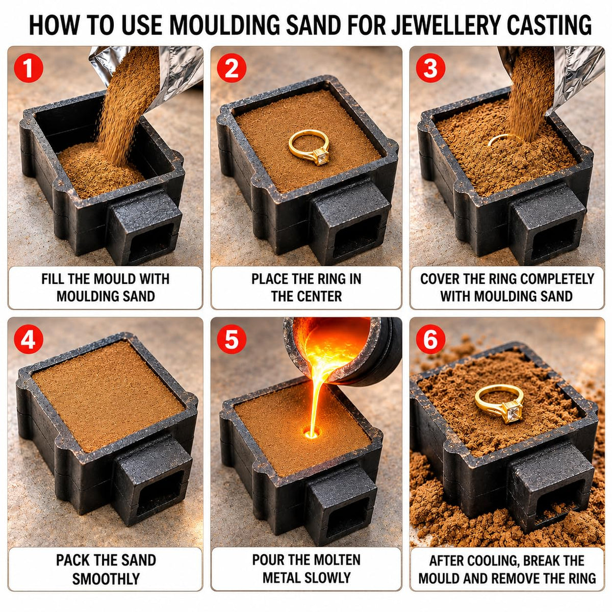 Johnson Tools Jewellery Casting Mold Box/Molding Box/Pagda/kachva/kachba for Gold Casting