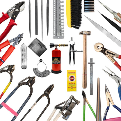 Johnson Tools Complete Set of Jewellery Making Tools/Jewellery Making Basic Tools set For Goldsmith (Multicolor, Count-25 Pieces), Iron,Iron, Metal