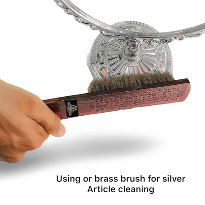 Johnson Tools Hard Wire Brass Brushes with 6 Line, 12Line, 14 Line Bristle for Silver Jewellery Cleaning and Washing (Set of 3 Pieces, Colour - Blue)