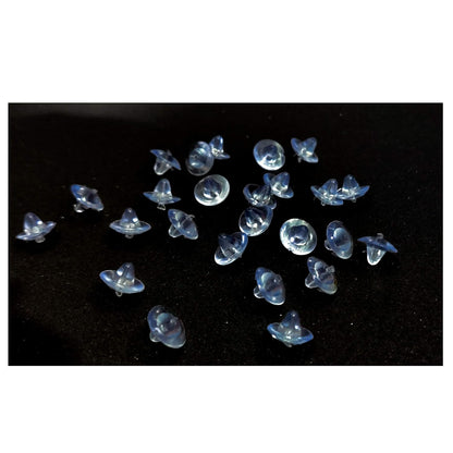 Johnson Tools 200 Pieces of Clear Bluish Silicone Bullet Back Stoppers/push buttons/Findings Stud Earring Plugs For Gold And Silver Earrings