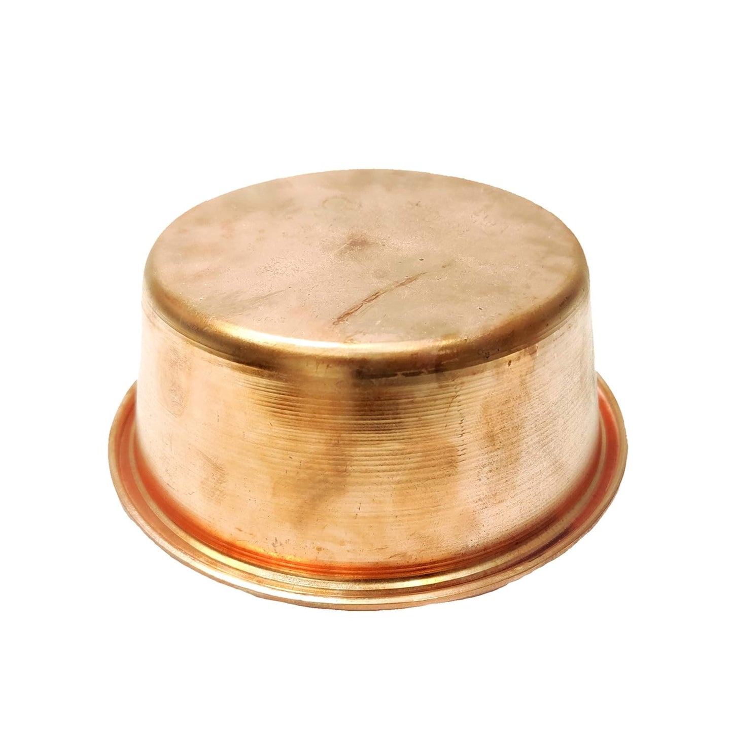 JOHNSON TOOLS Pure Shiny Handmade Plane Copper Bowl for Jewellery Works/Food Service Works/ayurveda and Much More (Capacity - 500gm)