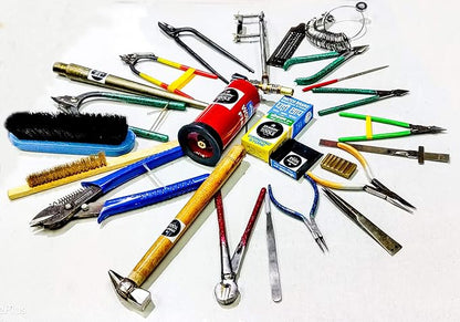 Johnson Tools Complete Set of Jewellery Making Tools/Jewellery Making Basic Tools set For Goldsmith (Multicolor, Count-25 Pieces), Iron,Iron, Metal