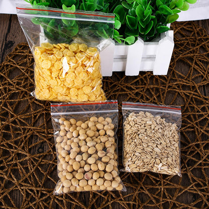 Johnson Tools Nifty 51+ Micron Transparent Zip Lock Bags 4x5 Inch Pack of 300 Reusable Plastic Storage Pouches for Beads Jewellery Parts and Small Items