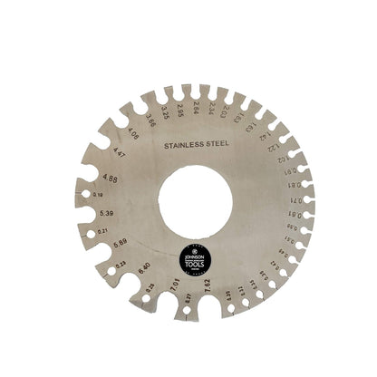 Johnson Tools Handy Round Shape S.W.G. Wire Gauge/Sizer in British & Metric Made of Stainless Steel (Size 1 to 36)