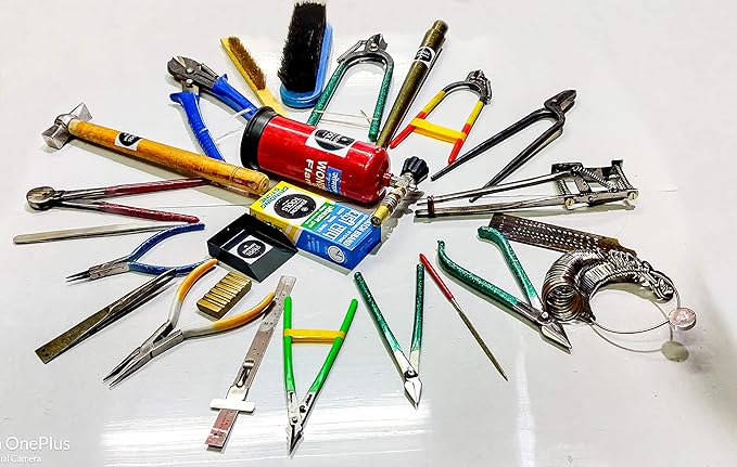 Johnson Tools Complete Set of Jewellery Making Tools/Jewellery Making Basic Tools set For Goldsmith (Multicolor, Count-25 Pieces), Iron,Iron, Metal