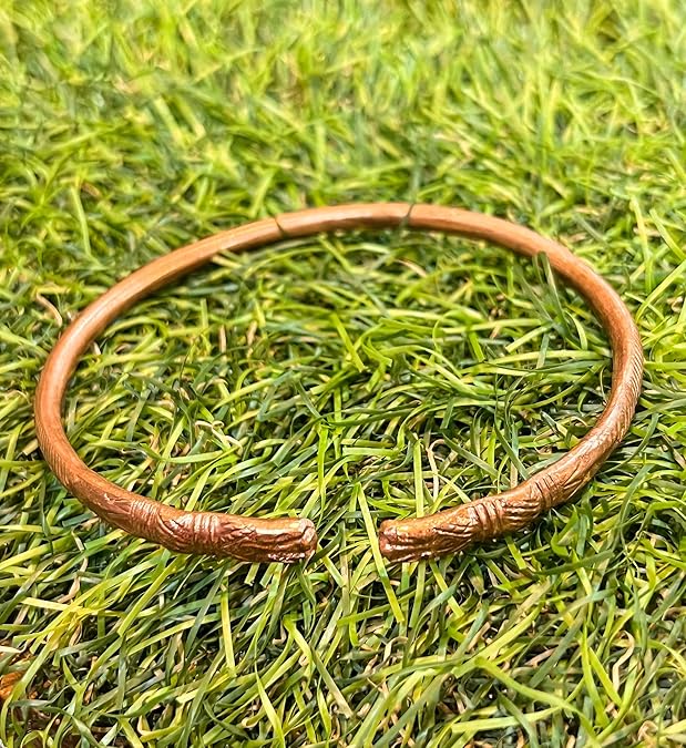 Johnson Tools Rajasthani Design Pure Copper Bangle/Tamba Kada For Men or Women for Astrology Ayurved (3.8mm Thickness)