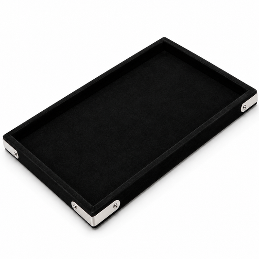 Johnson Tools Black Jewellery Display Organizer Tray/Beading Tray (pack of 2) for Gold and Silver Jewelry Display