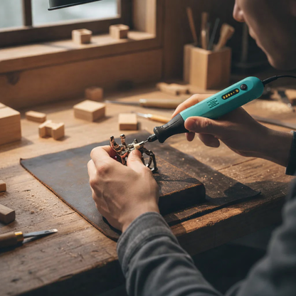 Johnson Tools Mini Portable Wireless Hand Drill Machine 8V Rechargeable Die Grinder Tool for Jewelry, Wood, Craft, Metal, DIY Polishing & Engraving Works (Variable Speed, USB Charging)