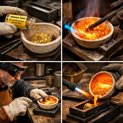 Johnson Tools Birla 621 Grade Premix Yellow Alloy For Gold Mixing or 916 Gold Making (Silver Yellow Alloy 10gram)