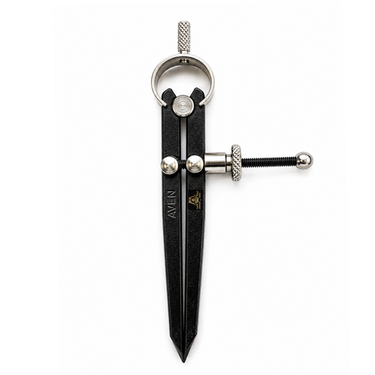 Johnson Tools Aven Spring Adjustable Compass Divider 4" Fine Point Black Powder Coated Precision Measuring for Jewellery Marking, Scribing, Craftsman, Architect, Artist, Carpenter, Model Making