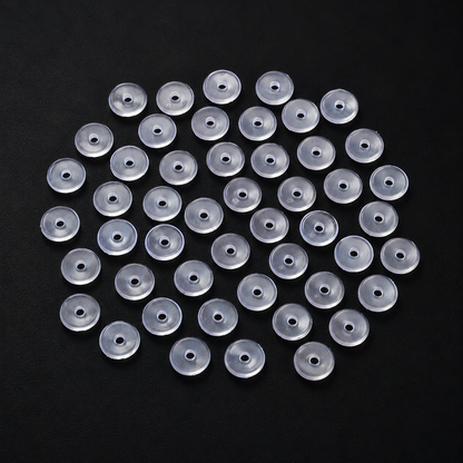 Johnson Tools Flat Bluish Silicone Ear Back Stoppers for Gold and Silver Ear rings (200pc)