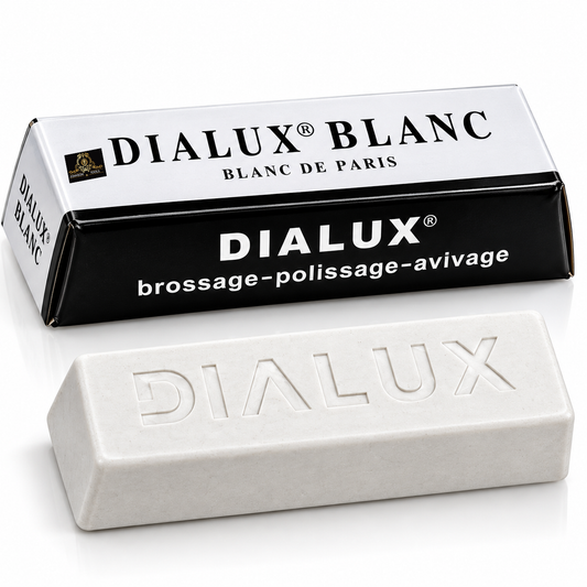 Johnson Tools Dialux White High Polishing Rouge Bar Used on Silver, White Gold and Plastics for Pre-Polish and High Lustre Finish for Jewellery Making and Repair, Watchmaking, Model Making