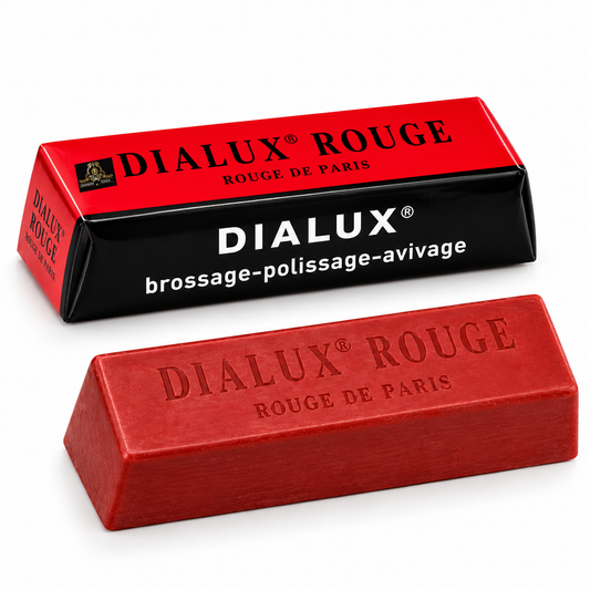 Johnson Tools Dialux Red High Polishing Rouge Bar Used on Gold, Silver, Brass for High Mirror Finish Polishing on Jewellery Making and Repair, Watchmaking, Model Making, Hobby Crafts