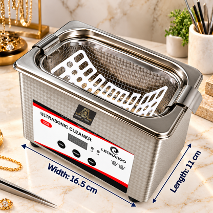 Johnson Tools Digital Pro 40kHz Ultrasonic Cleaner with Auto Digital Timer & Heater for Jewelry, Glasses & Watches Cleaner (0.8 Litre)